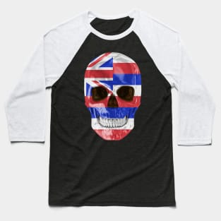 Hawaii Flag Skull - Gift for Hawaiian With Roots From Hawaii Baseball T-Shirt